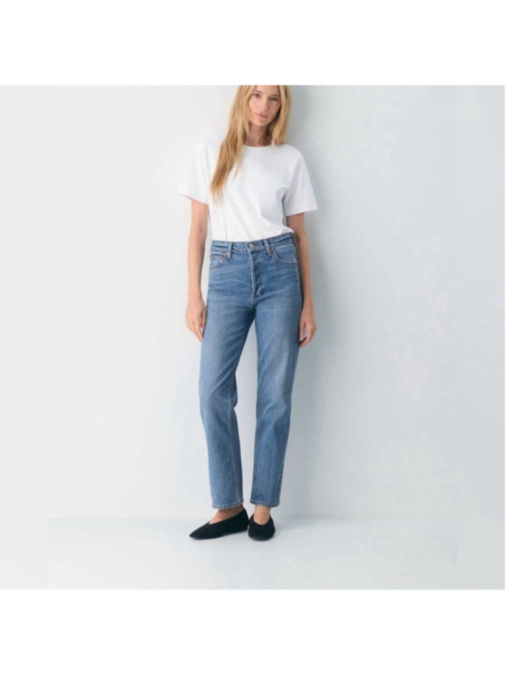 Aritzia Denim Forum jeans The Arlo Hi-rise Straight Jean sz 25